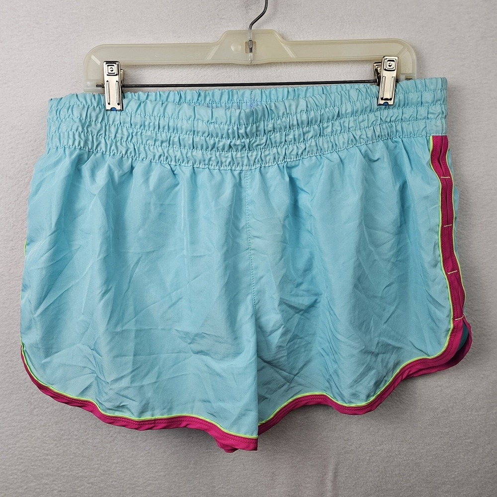 Sport Essential Shorts Woman's Size XL Blue Pink Stripe